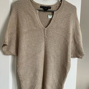 Ralph Lauren Taupe Textured Knit Top